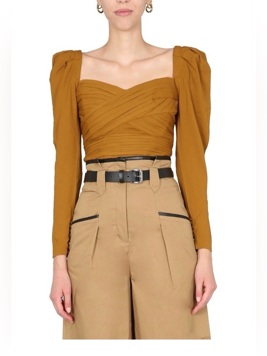 Self-Portrait Tops - SELF PORTRAIT Crepe Y2K Luxury Casual Corset Style Top RRP500$+